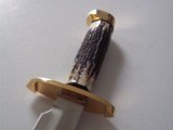Randall # 14 "ATTACK" Brass Lugged Guard Exquisite India Samba Stag handle Crow's Beak Brass Butt Cap-Rare & Unique Top concave Cutting - 6 of 7
