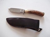 Bill Bagwell Extremely rare Damascus Skinner-Stag Handle-German Silver single guard-Wrist Thong-A SCarcity in Today's Marketplace - 4 of 7