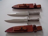 Jean Tanazacq Rare Rambo 1 & Rambo 2 Hollow-Handled Survival Custom Knives 1982-A True Rarity set - 1 of 15