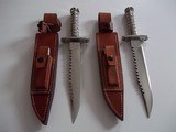 Jean Tanazacq Rare Rambo 1 & Rambo 2 Hollow-Handled Survival Custom Knives 1982-A True Rarity set - 2 of 15