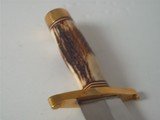 Randall Model # 12-11"Smithsonian Bowie December 1953 Brass lugged guard Stag Handle Original H.H. Heiser Scabbard - 12 of 13