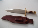 Randall Model # 12-11"Smithsonian Bowie December 1953 Brass lugged guard Stag Handle Original H.H. Heiser Scabbard - 3 of 13