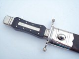 James Deakin & Sons Sheffield England Bowie knife-German Silver fittings-Ebony Handle-German SilverTip &Throat-Embossed Scabbardd - 4 of 14