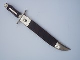 James Deakin & Sons Sheffield England Bowie knife-German Silver fittings-Ebony Handle-German SilverTip &Throat-Embossed Scabbardd - 11 of 14