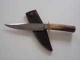 Bill Bagwell Riverboat Bowie as shown in the original 1977 insert sheets catalog De Funiak Springs, Florida with rare composite Damascus blade - 4 of 13