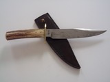 Bill Bagwell Riverboat Bowie as shown in the original 1977 insert sheets catalog De Funiak Springs, Florida with rare composite Damascus blade - 3 of 13
