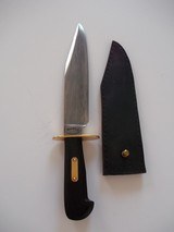 Bill Bagwell Seldom seen Camp/Bush Model Made In DeFuniak Springs,Fla.1980. Ebony Handle-Escutcheon-Brass Double Guard-A Rarity - 9 of 10