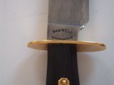 Bill Bagwell Seldom seen Camp/Bush Model Made In DeFuniak Springs,Fla.1980. Ebony Handle-Escutcheon-Brass Double Guard-A Rarity - 8 of 10