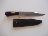 Bill Bagwell Seldom seen Camp/Bush Model Made In DeFuniak Springs,Fla.1980. Ebony Handle-Escutcheon-Brass Double Guard-A Rarity - 3 of 10