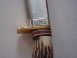 Marble's Custom-Ordered Trailmaker Model Hunter with Rare India Sambar Stag antler handle 1989 A Rarity in today's marketplace - 7 of 10