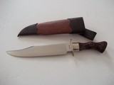 William R. Hurt Bowie Knife # 168 Made in 11/98 5160 Steel Curly Maple Handle Nickel Silver Guard & Band African Kudu Scabbard - 1 of 7
