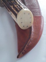 William R. Hurt Bowie from 5160 Steel Nickel Silver fine file work on guard Sambar Stag Handle Ivory Butt Cap A Beauty from 3/1999 - 6 of 8
