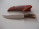 William R. Hurt Bowie from 5160 Steel Nickel Silver fine file work on guard Sambar Stag Handle Ivory Butt Cap A Beauty from 3/1999 - 4 of 8