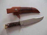 William R. Hurt Bowie from 5160 Steel Nickel Silver fine file work on guard Sambar Stag Handle Ivory Butt Cap A Beauty from 3/1999 - 5 of 8