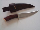 William R. Hurt Bowie/Fighter Nickel Silver Guard fancy File Work Curly Maple Handle Ivory Butt Cap With PIns - 2 of 12