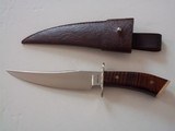 William R. Hurt Bowie/Fighter Nickel Silver Guard fancy File Work Curly Maple Handle Ivory Butt Cap With PIns - 1 of 12