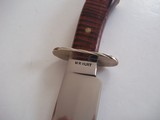 William R. Hurt Bowie/Fighter Nickel Silver Guard fancy File Work Curly Maple Handle Ivory Butt Cap With PIns - 10 of 12