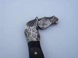 James L. Batson,Jr.Black Beauty A Horsehead Bowie Knife No.12 Damascus Steel 1st Horsehead Pommel forged from Damascus - 6 of 7