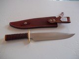 JEAN TANAZACQ ULTIMATE WARRIOR'S BLADE/FIGHTING MODEL-LEATHER WASHERS HANDLE BRASS FITTING- A MIGHTY KNIFE! - 8 of 8