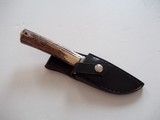 Bill Bagwell Extremely rare Damascus Skinner-Stag Handle-German Silver single guard-Wrist Thong - 4 of 5