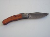 Ristigouche 1760 Bois d'If Damascus Blade-Bolsters & Unique "Palanquille" Feature of Opening/Closing This stunning Folding Knife - 2 of 8