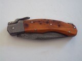 Ristigouche 1760 Bois d'If Damascus Blade-Bolsters & Unique "Palanquille" Feature of Opening/Closing This stunning Folding Knife - 5 of 8