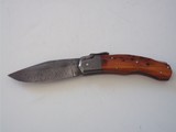 Ristigouche 1760 Bois d'If Damascus Blade-Bolsters & Unique "Palanquille" Feature of Opening/Closing This stunning Folding Knife - 1 of 8