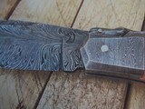 Ristigouche 1760 Bois d'If Damascus Blade-Bolsters & Unique "Palanquille" Feature of Opening/Closing This stunning Folding Knife - 7 of 8