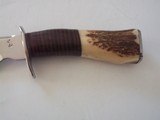 Hunting Model Nickel Silver "S" Shaped Guard Stag Deer Antler
& Leather Washers Handle Nickel Silver Butt Cap - 6 of 6