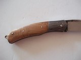 "Oiseau Tonnerre" Model Damascus Blade and Bolsters, Olive wood handle A spectacular Folder ! - 6 of 10