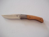 "Oiseau Tonnerre" Model Damascus Blade and Bolsters, Olive wood handle A spectacular Folder ! - 10 of 10