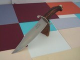 James L. Batson,Jr. Bowie Carved by Paul G. Grussenmeyer Carbon Steel Blade 