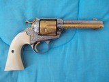 Colt Bisley Engraved Most Likely From The HELFRICHT Shop 1908 About 98% Of Its Original Gold & Silver Finish Factory Ivory Grips - 2 of 14