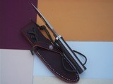 Randall Made Knives Model # Woodsman German silver guard, Green Micarta Handle, Wrist Thong - 4 of 5