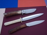 Bill Bagwell One-of-a-kind dagger-engraved guard by the maker-brass guard, ivory handle DOUBLE EXTRA FORGED-BAGWELL markings - 1 of 4