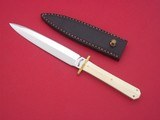 Bill Bagwell One-of-a-kind dagger-engraved guard by the maker-brass guard, ivory handle DOUBLE EXTRA FORGED-BAGWELL markings - 2 of 4