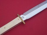 Bill Bagwell One-of-a-kind dagger-engraved guard by the maker-brass guard, ivory handle DOUBLE EXTRA FORGED-BAGWELL markings - 4 of 4