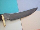 Shiva Ki Second ever produced Gator Hunter Bowie 1980 production single brass guard, cocobolo handle black clay-tempered - 9 of 10