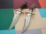 Randall Made Knives One-of-a-kind set of two Bear Bowies Masterfully Carved by Renowned artist Paul G. Grussenmeyer - 5 of 14
