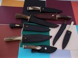 Bill Bagwell Eight Knife Collection from 1974 to 1988-The Best Out There Today-All Knives Comes With Original Leather Sheaths