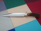 Bill Bagwell Extremely Scarce RIVERBOAT BOWIE June 1985 Brass Guard India Sambar Stag Handle - 2 of 6