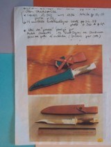 Jean Tanazacq The Dean of French Knifemakers PRAIRIE 1 Prototype Combat/Fighting Knife Rare Stag Handle Engraved Guard October 17, 1984 Production - 3 of 7