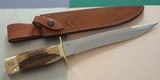 Jean Tanazacq The Dean of French Knifemakers PRAIRIE 1 Prototype Combat/Fighting Knife Rare Stag Handle Engraved Guard October 17, 1984 Production - 2 of 7