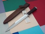 Jean Tanazacq The Dean of French Knifemaker Wolrd War II Combat Dagger Leather washers handle with July 8, 1985 Production - 5 of 7