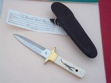 Jean Tanazacq The Dean of French Knifemakers TOURANE Prototype Ivory Handle Scrimshaw by Jean-PIerre Coubertt November 20, 1986 Production - 4 of 6