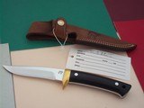 Jean Tanazacq The Dean of French Knifemakers Vintage RIEZE I Black micarta Handle Wrist thong April 18, 1988 Production - 1 of 1