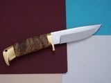 Jean Tanazacq The Dean of French Knifemakers Vintage Tronçay 4 February 1981 Production Stabilized Wood Handle Brass Hardware - 3 of 5