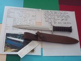 Jean Tanazacq The Dean of French Knifemaker Wolrd War II Combat Dagger Leather washers handle with July 8, 1985 Production - 1 of 9