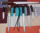 Jean TANAZACQ model Tronçay 1 from the 1990's, like new, chocolate leather sheath, beautiful mirror-polished blade, brass guard. - 10 of 10