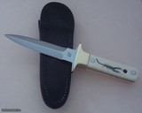 Jean Tanazacq The Dean of French Knifemakers TOURANE Prototype Ivory Handle Scrimshaw By Jean-Pierre Coubert 1988